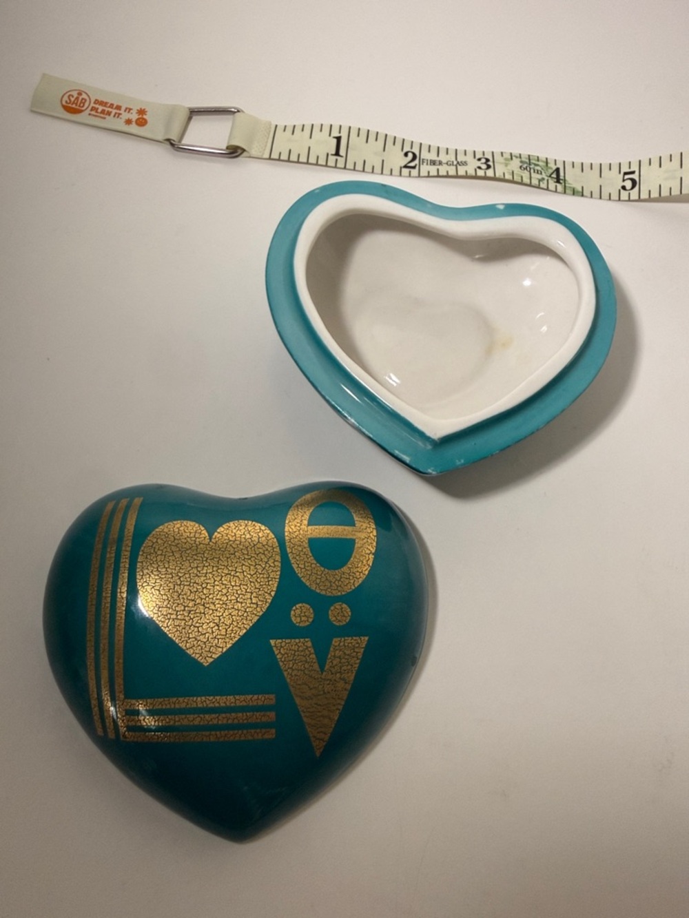 Jonathan Adler Love Heart Trinket Box with Gold Graphic - Picture 2 of 6